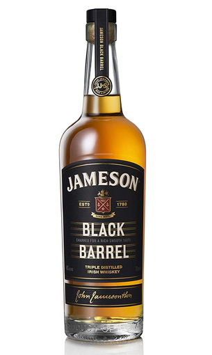 Jameson Black Barrel - Imagen frontal de la botella de 70 cl
