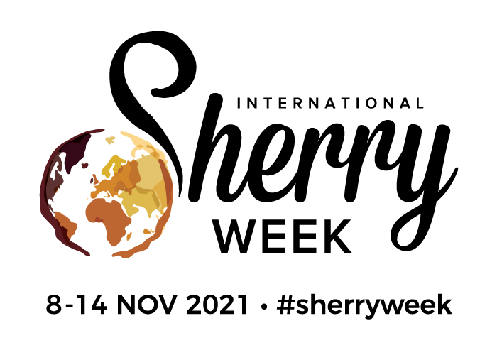 Logo Sherry Week en blanco - Comprar vinos de Jerez-Xèrez - Licores Madrueño